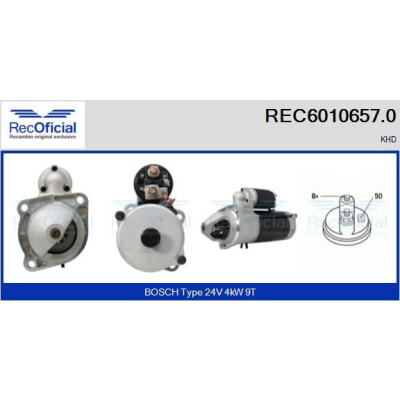 Démarreur RECOFICIAL REC6010657.0