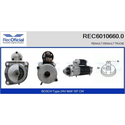 Démarreur RECOFICIAL REC6010660.0