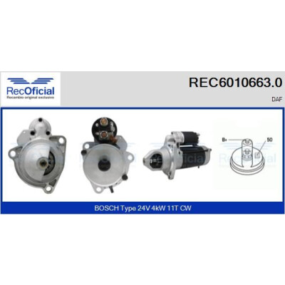 Démarreur RECOFFICIAL REC6010663.0