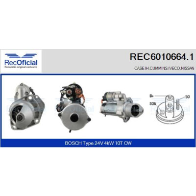 Démarreur RECOFICIAL REC6010664.1