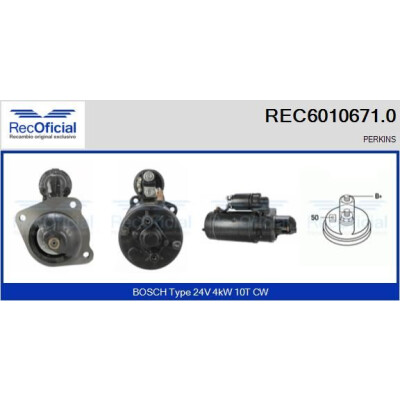 Démarreur RECOFICIAL REC6010671.0