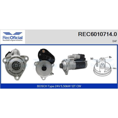 Démarreur RECOFFICIAL REC6010714.0