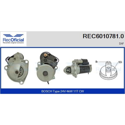 Démarreur RECOFICIAL REC6010781.0