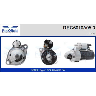 Démarreur RECOFICIAL REC6010A05.0