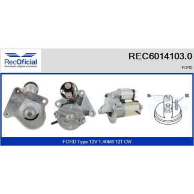Démarreur RECOFFICIAL REC6014103.0