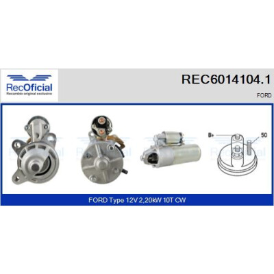 Démarreur RECOFFICIAL REC6014104.1