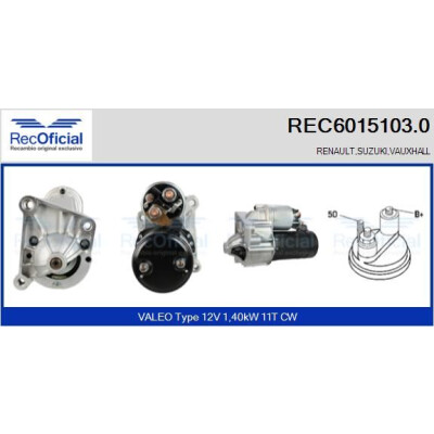 Démarreur RECOFICIAL REC6015103.0
