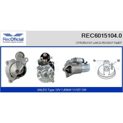 Démarreur RECOFICIAL REC6015104.0