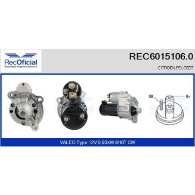 Démarreur RECOFICIAL REC6015106.0