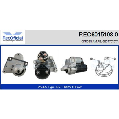 Démarreur RECOFFICIAL REC6015108.0
