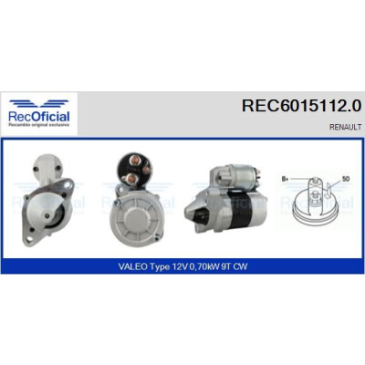 Démarreur RECOFICIAL REC6015112.0