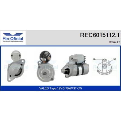 Démarreur RECOFICIAL REC6015112.1