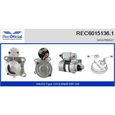 Démarreur RECOFICIAL REC6015136.1