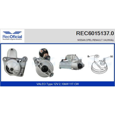 Démarreur RECOFICIAL REC6015137.0