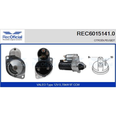 Démarreur RECOFICIAL REC6015141.0