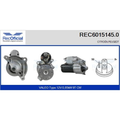 Démarreur RECOFICIAL REC6015145.0