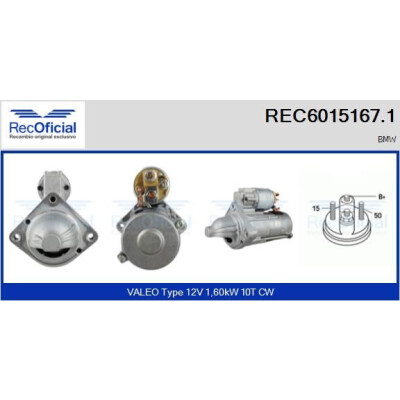 Démarreur RECOFICIAL REC6015167.1