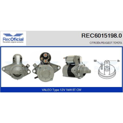 Démarreur RECOFICIAL REC6015198.0
