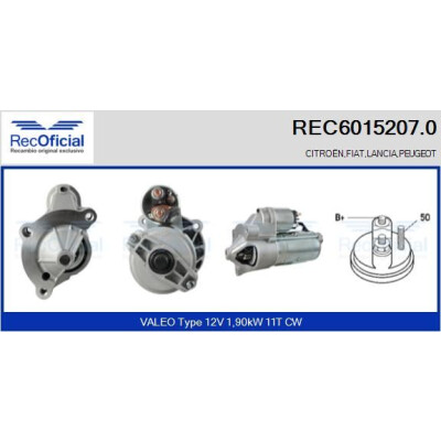 Démarreur RECOFICIAL REC6015207.0