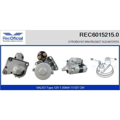 Démarreur RECOFICIAL REC6015215.0