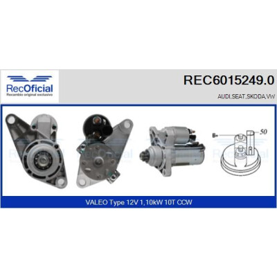 Démarreur RECOFFICIAL REC6015249.0