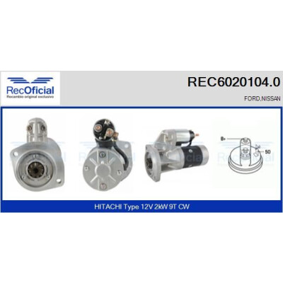 Démarreur RECOFICIAL REC6020104.0