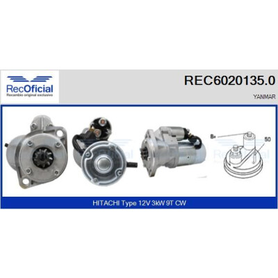 Démarreur RECOFICIAL REC6020135.0
