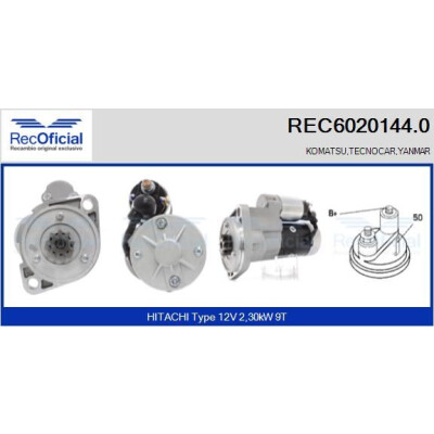 Démarreur RECOFFICIAL REC6020144.0