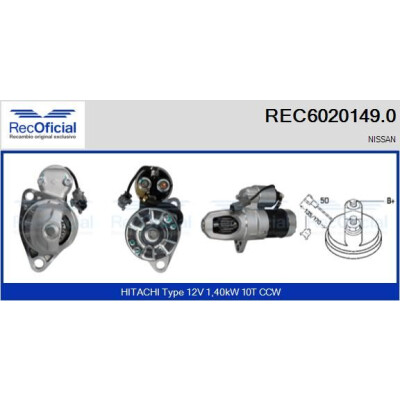 Démarreur RECOFICIAL REC6020149.0