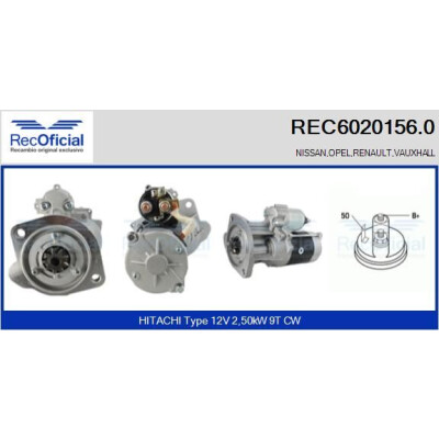Démarreur RECOFICIAL REC6020156.0