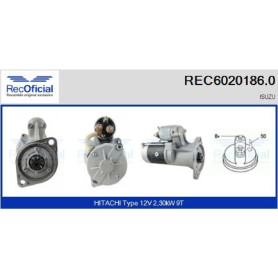 Démarreur RECOFICIAL REC6020186.0