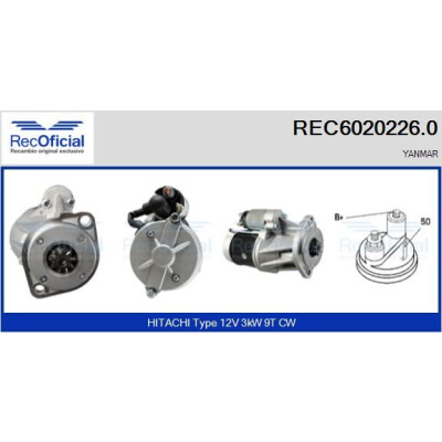 Démarreur RECOFICIAL REC6020226.0