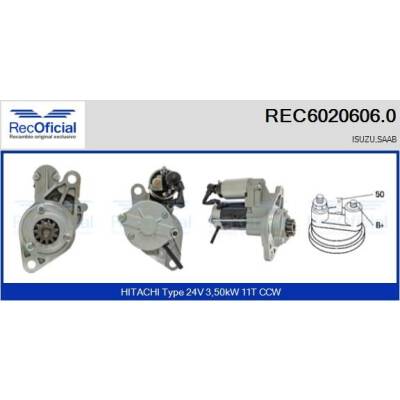 Démarreur RECOFICIAL REC6020606.0
