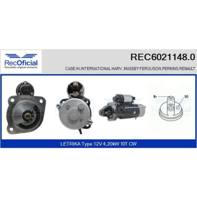 Démarreur RECOFICIAL REC6021148.0