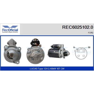Démarreur RECOFICIAL REC6025102.0