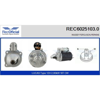 Démarreur RECOFICIAL REC6025103.0