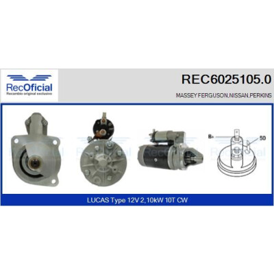 Démarreur RECOFFICIAL REC6025105.0