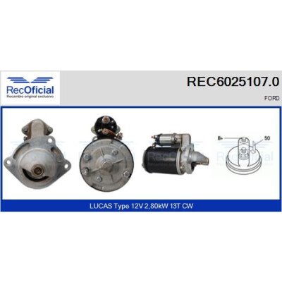 Démarreur RECOFICIAL REC6025107.0