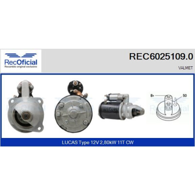 Démarreur RECOFICIAL REC6025109.0