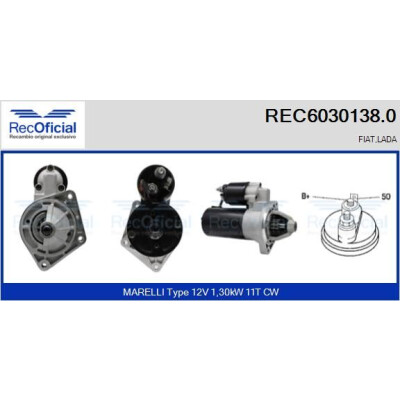 Démarreur RECOFICIAL REC6030138.0