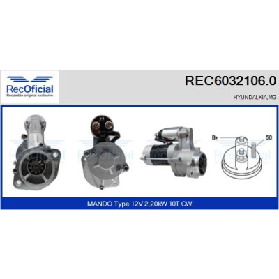 Démarreur RECOFICIAL REC6032106.0