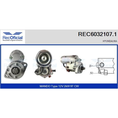 Démarreur RECOFICIAL REC6032107.1