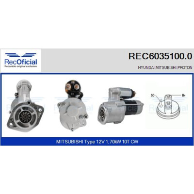 Démarreur RECOFICIAL REC6035100.0