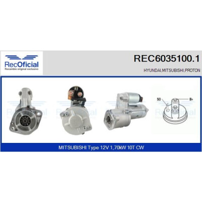 Démarreur RECOFICIAL REC6035100.1