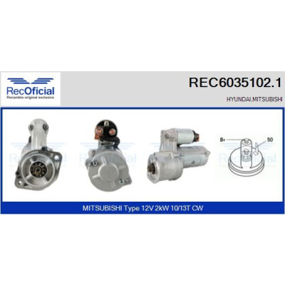 Démarreur RECOFICIAL REC6035102.1