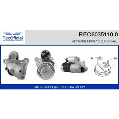 Démarreur RECOFICIAL REC6035110.0