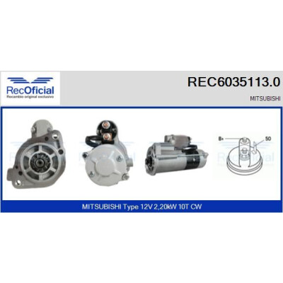 Démarreur RECOFICIAL REC6035113.0
