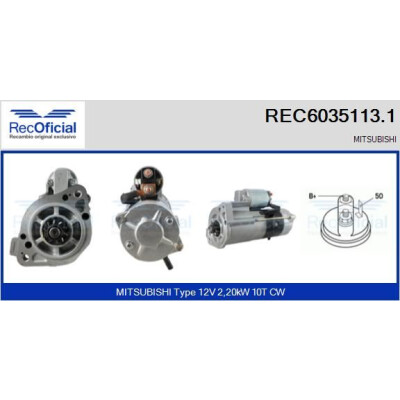 Démarreur RECOFICIAL REC6035113.1