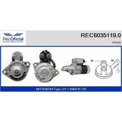 Démarreur RECOFICIAL REC6035119.0