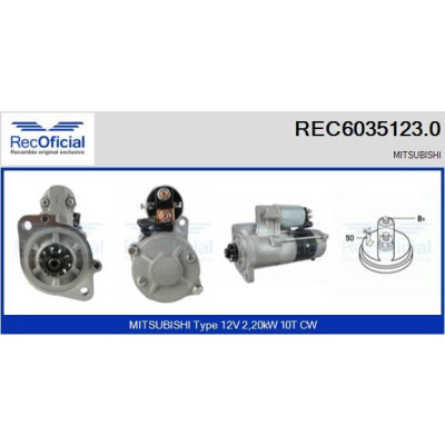 Démarreur RECOFICIAL REC6035123.0